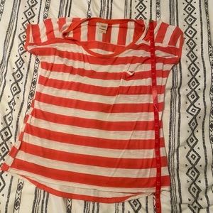 Mossimo brand shirt size L orange striped